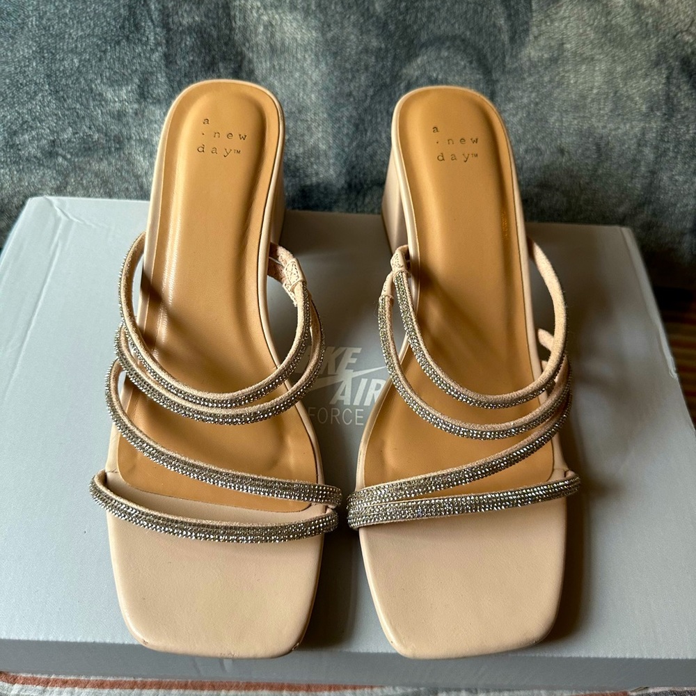 Rhinestone Mule Heels- A New Day